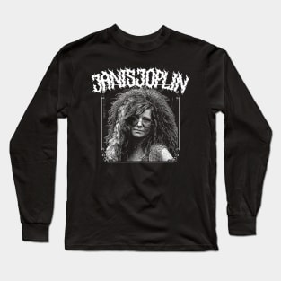 Janis Joplin Metal Style Long Sleeve T-Shirt